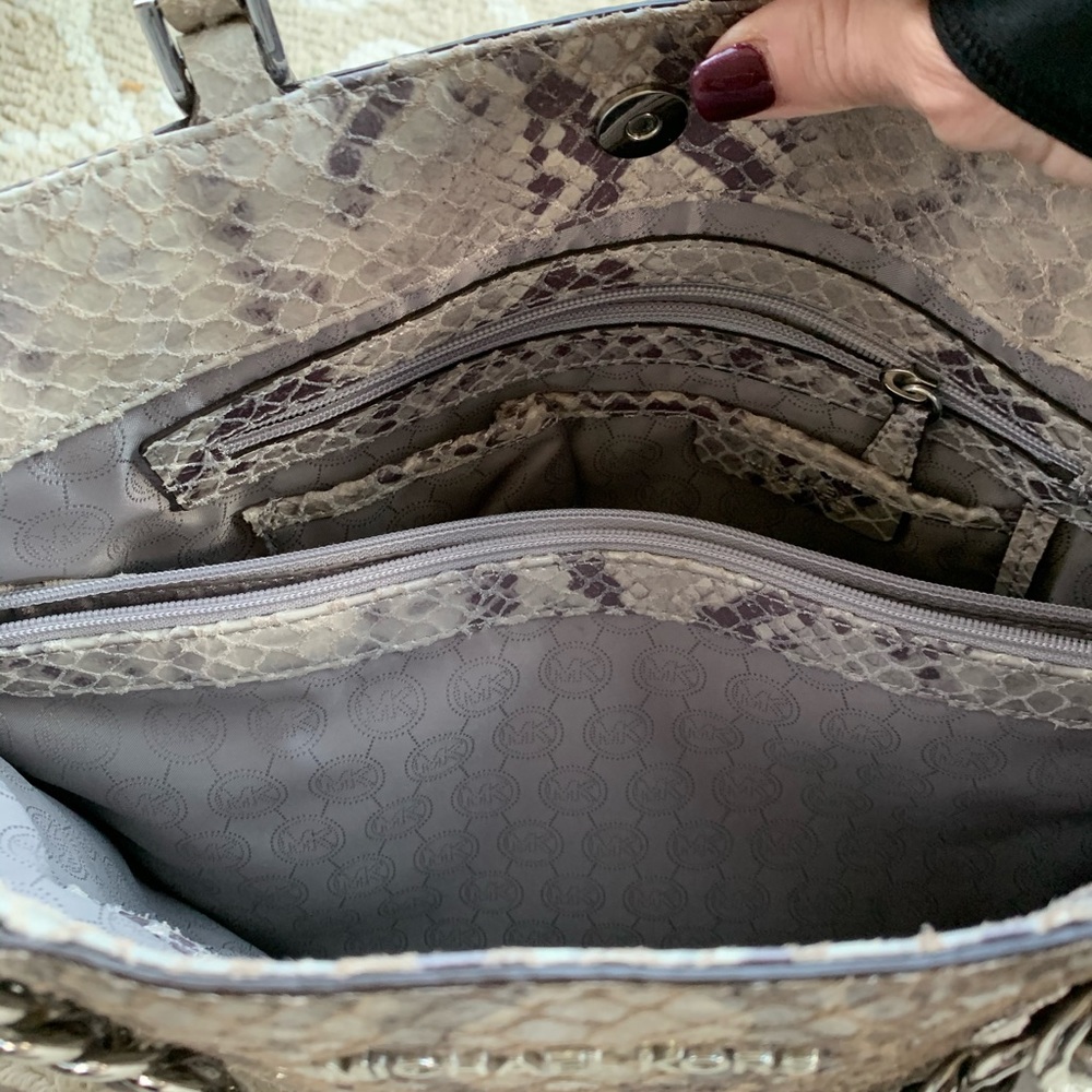 Michael Kors Snakeskin Python Satchel Purse - image 3